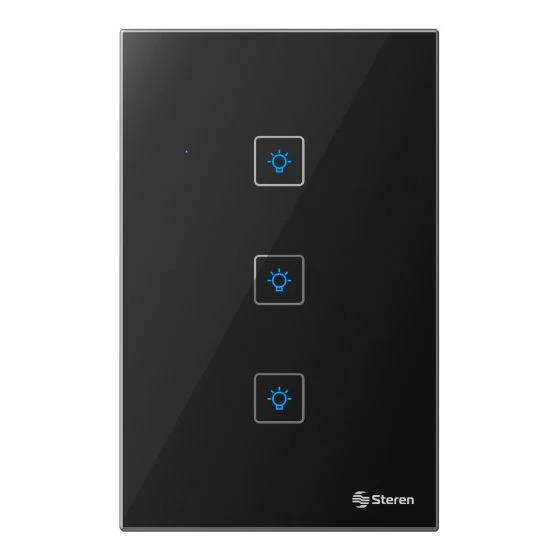 INTERRUPTOR (TOUCH) "TRIPLE" WiFi DE PARED. STEREN
