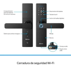 CERRADURA DIGITAL WI-FI C/RFID Y HUELLA