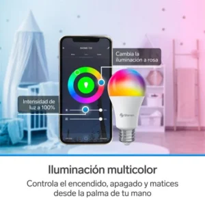 PAQUETE DE 3 FOCOS LED RGB CONTROLADO POR Wi-Fi 10W STEREN