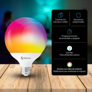 FOCO WI-FI TIPO GLOBO WRGB 5W STEREN