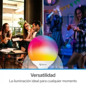 FOCO WI-FI TIPO GLOBO WRGB 5W STEREN