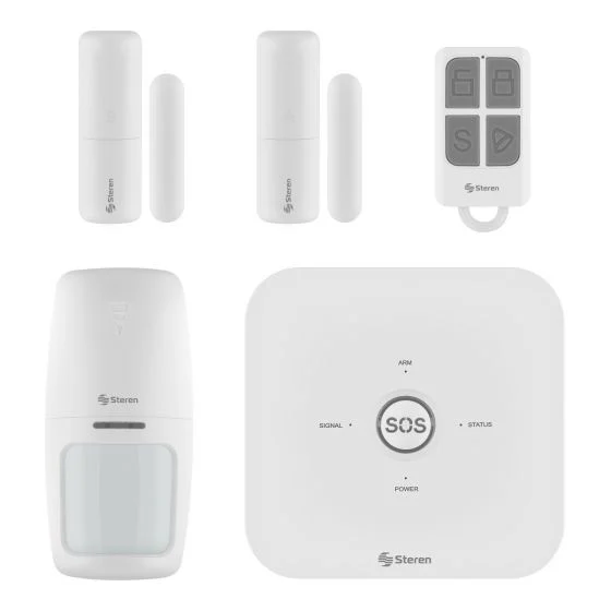 SISTEMA DE SEGURIDAD WIFI CON 3 SENSORES STEREN