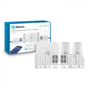 SISTEMA DE SEGURIDAD WIFI CON 6 SENSORES STEREN