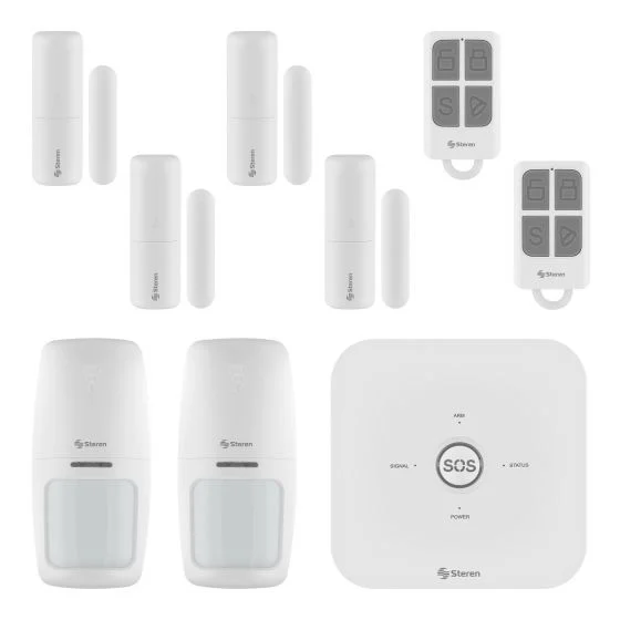SISTEMA DE SEGURIDAD WIFI CON 6 SENSORES STEREN